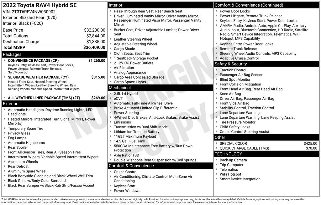 Certified 2022 Toyota RAV4 SE w/ Convenience Package AWD/4WD image 12