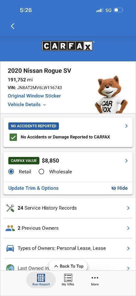 Used 2020 Nissan Rogue SV AWD/4WD image 2