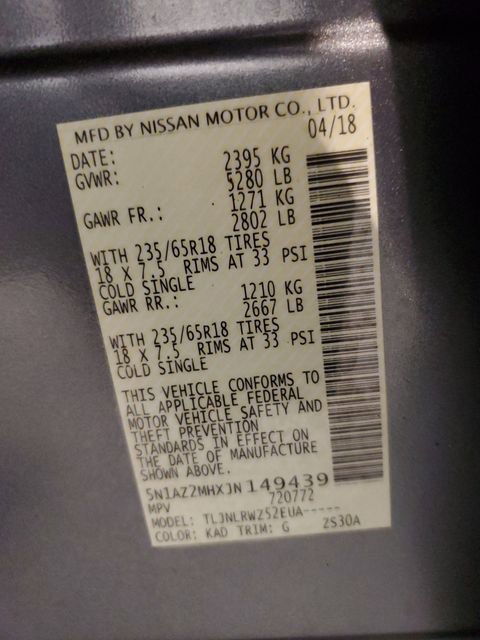 Used 2018 Nissan Murano SL w/ Cargo Package image 31