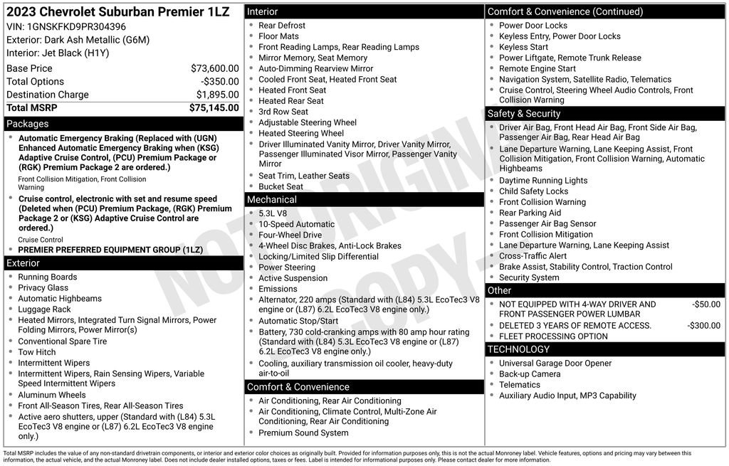 Used 2023 Chevrolet Suburban Premier AWD/4WD image 6