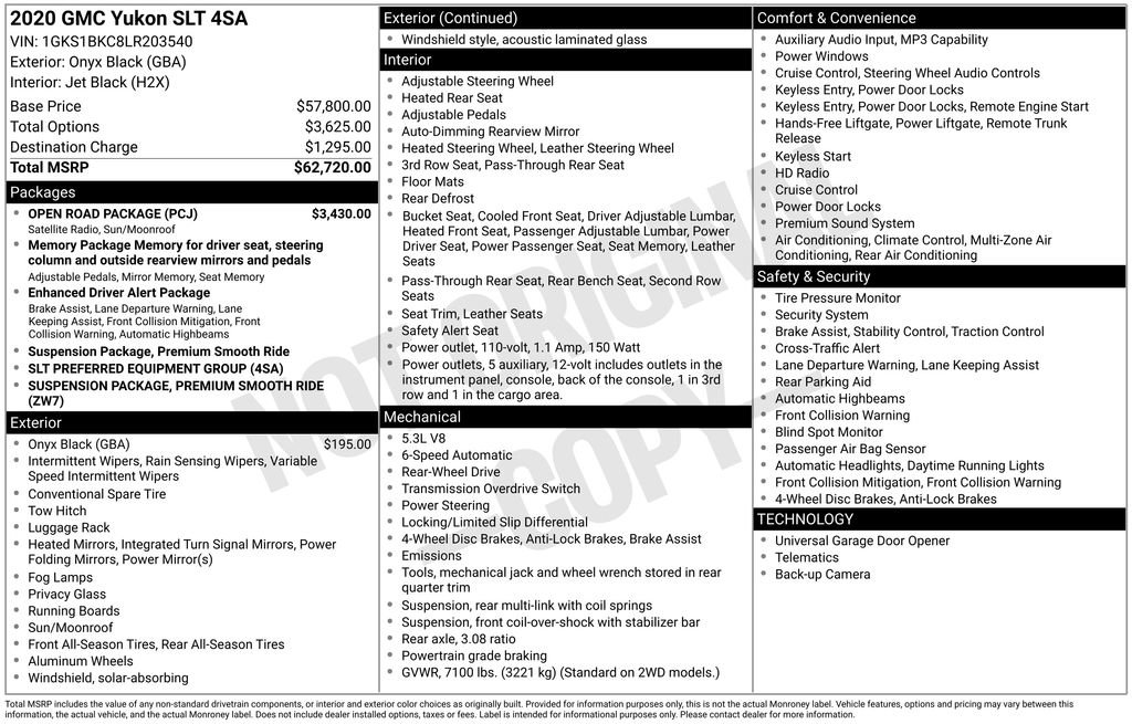 Used 2020 GMC Yukon SLT w/ Open Road Package image 6