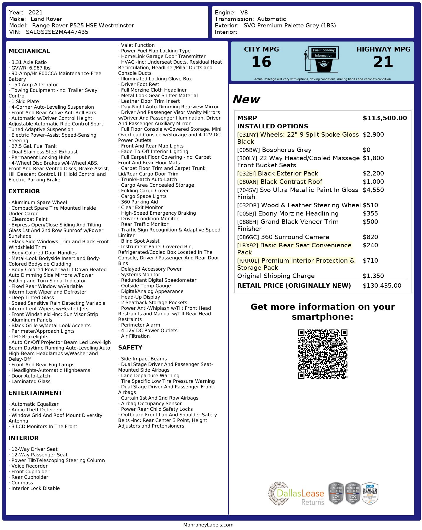 Used 2021 Land Rover Range Rover P525 Westminster Edition image 3