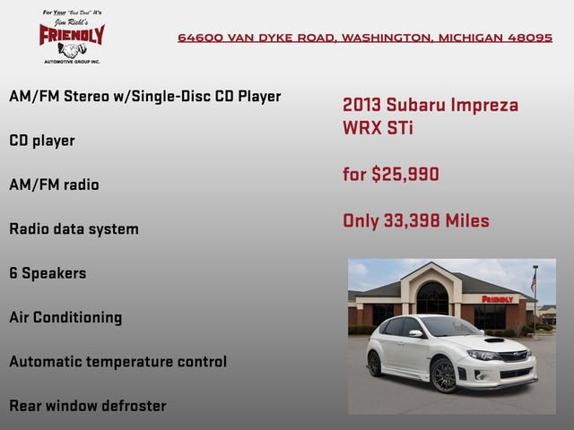 Used 2013 Subaru Impreza WRX STI AWD/4WD image 5