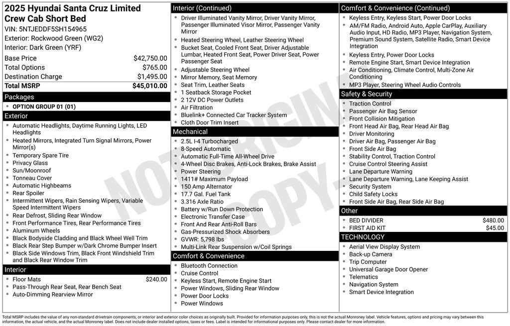 New 2025 Hyundai Santa Cruz Limited image 4