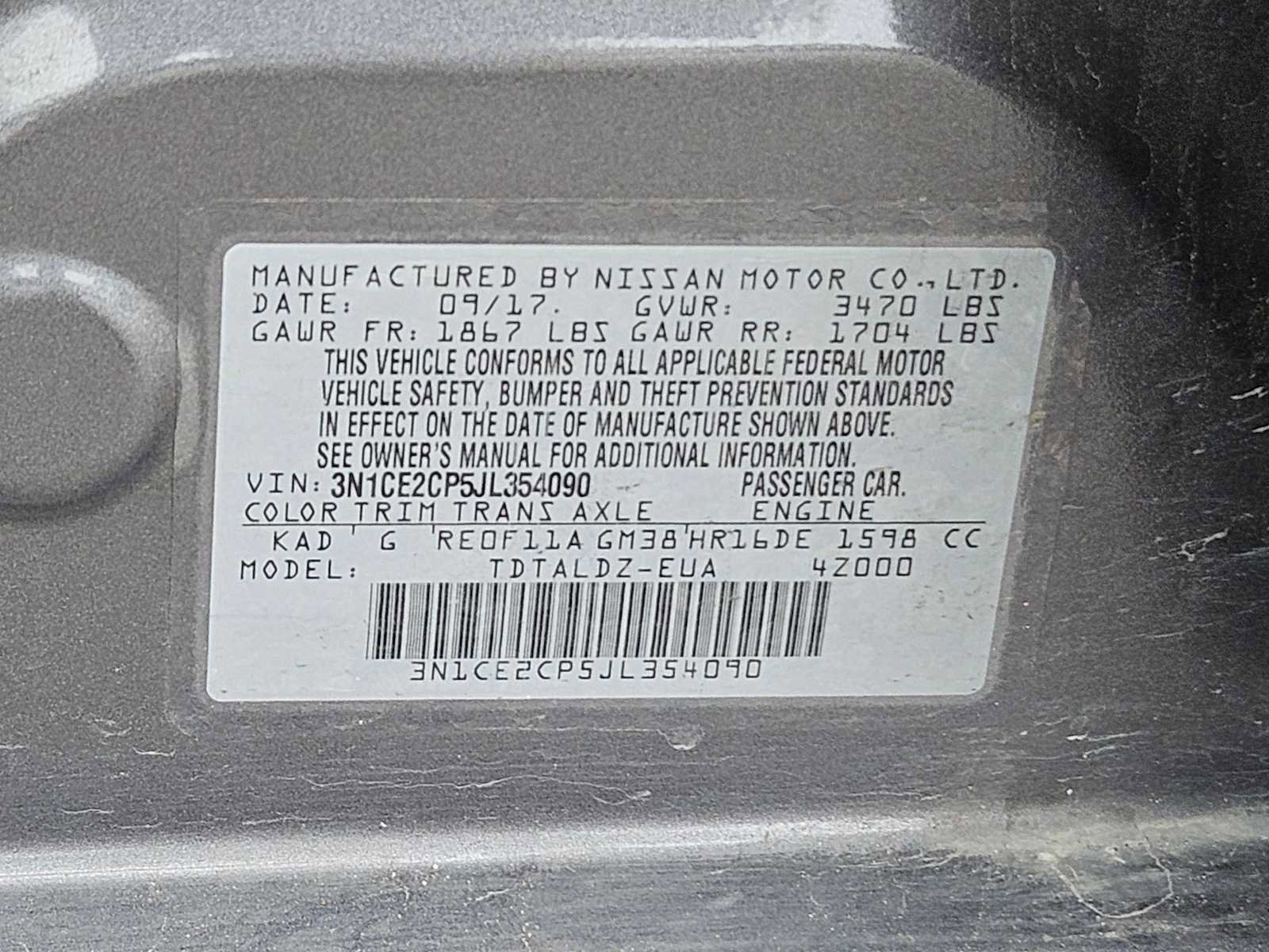 Used 2018 Nissan Versa Note SV FWD image 21