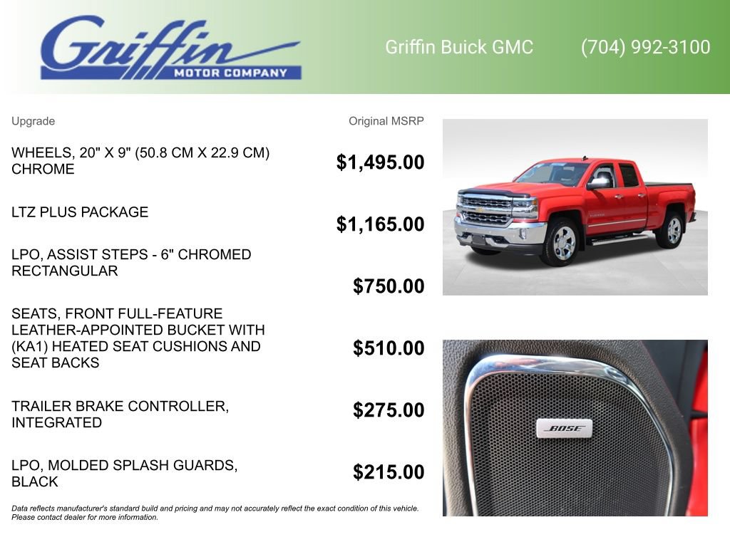 Certified 2016 Chevrolet Silverado 1500 LTZ w/ LTZ Plus Package AWD/4WD image 6