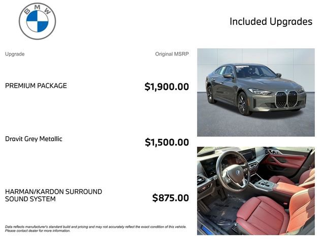 Certified 2024 BMW i4 eDrive35 w/ Premium Package image 3