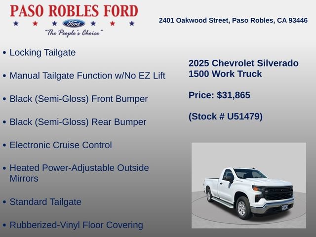Used 2025 Chevrolet Silverado 1500 W/T RWD image 21
