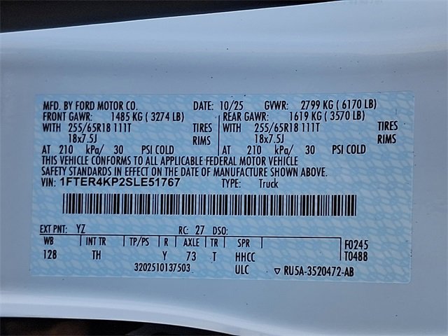 New 2025 Ford Ranger Lariat w/ Advanced Towing Package image 17