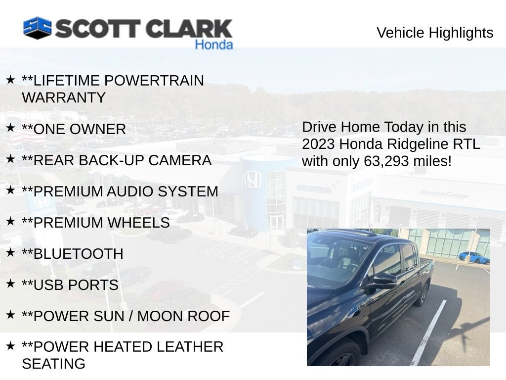 Used 2023 Honda Ridgeline RTL image 3