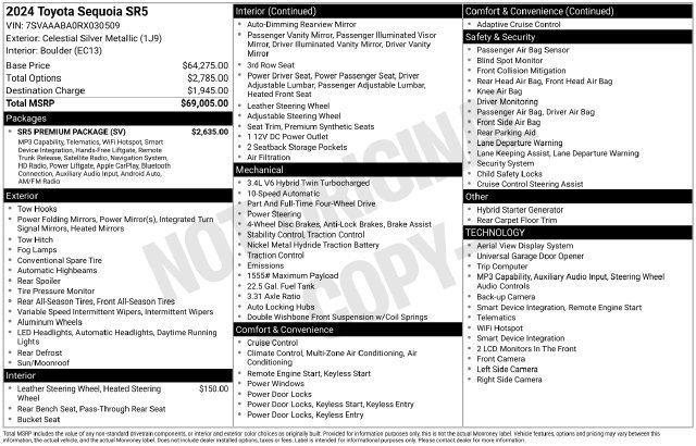 Used 2024 Toyota Sequoia SR5 w/ SR5 Premium Package AWD/4WD image 17