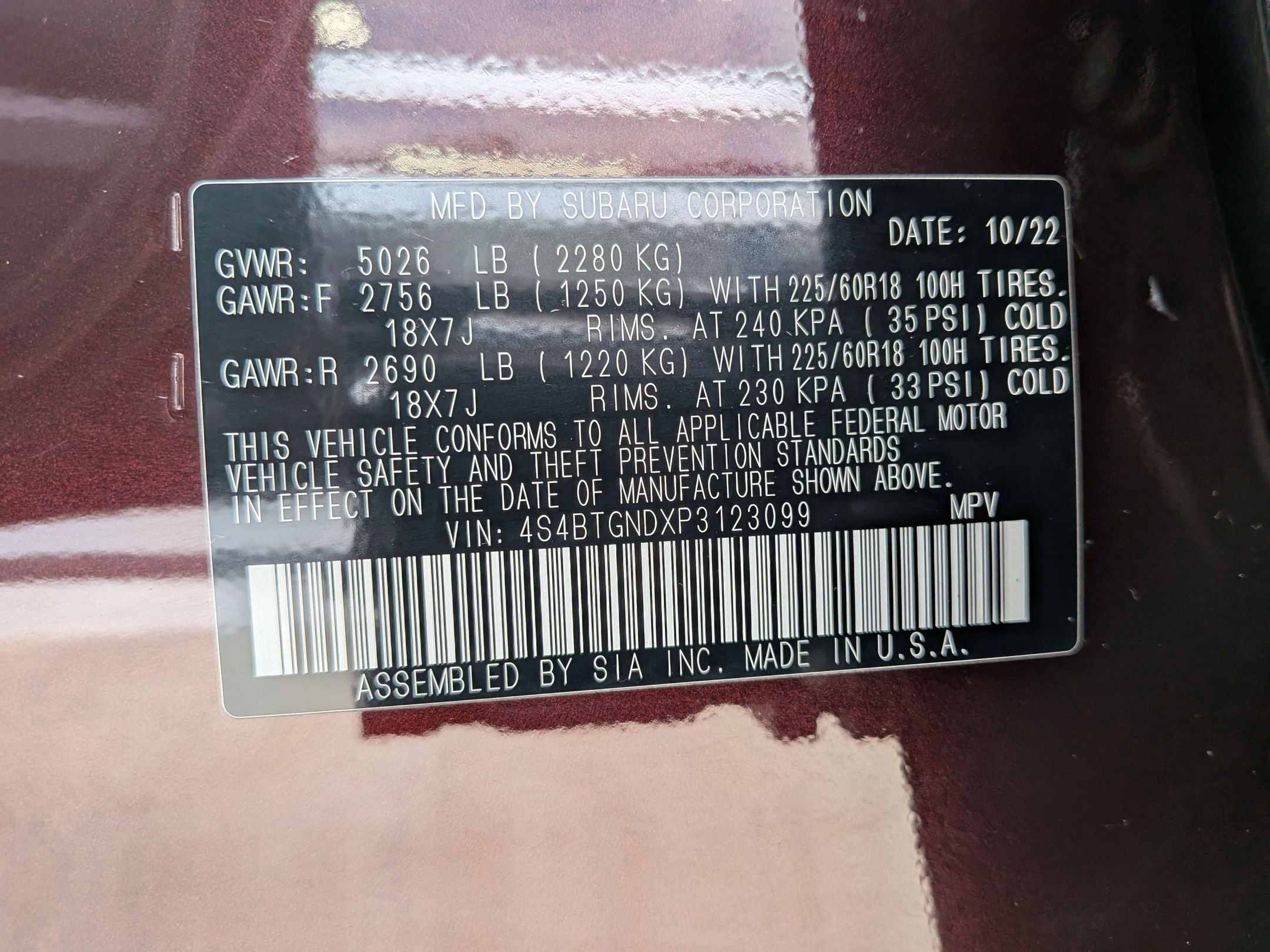 Used 2023 Subaru Outback Limited XT image 37