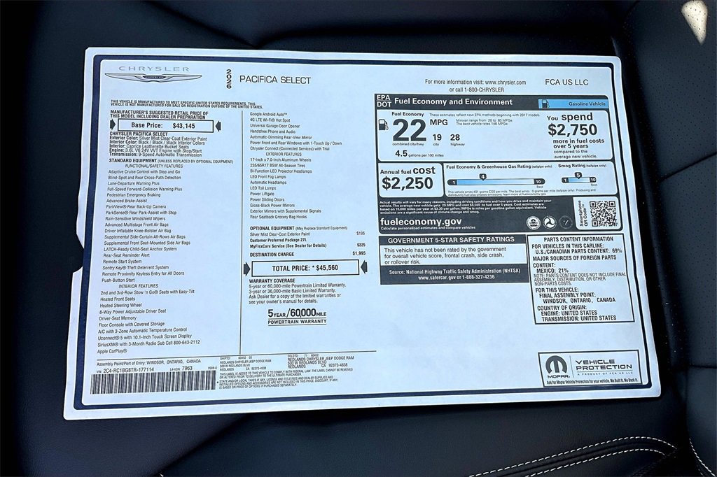 New 2026 Chrysler Pacifica Select image 14