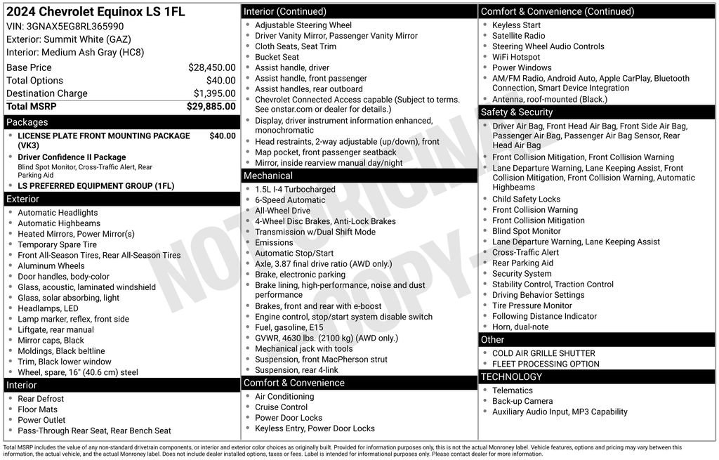 Used 2024 Chevrolet Equinox LS AWD/4WD image 32