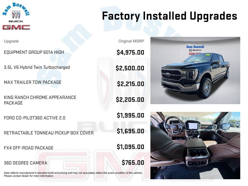 Used 2022 Ford F150 King Ranch w/ Equipment Group 601A High AWD/4WD image 4