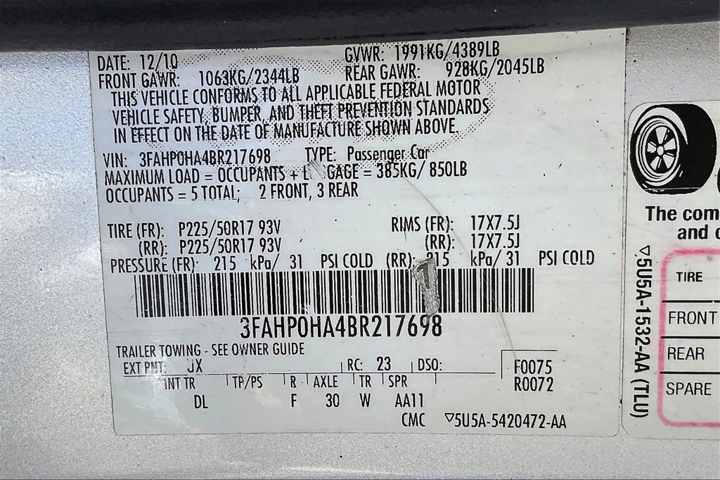 Used 2011 Ford Fusion SE w/ 201A Rapid Spec Order Code image 30