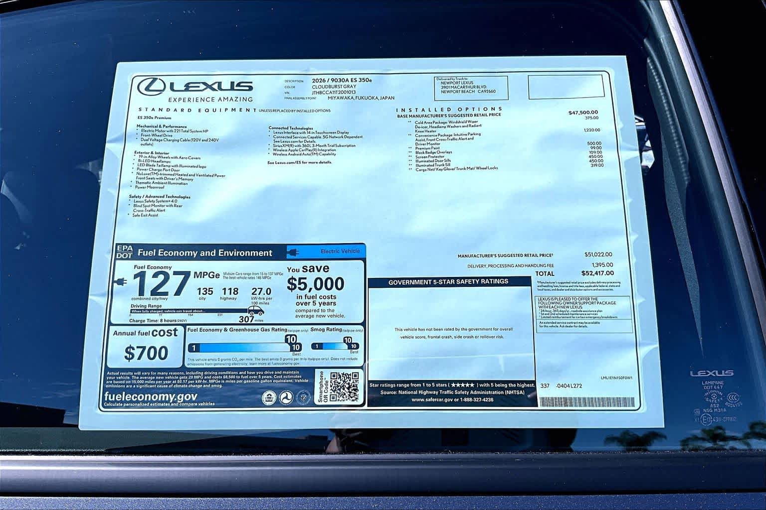 New 2026 Lexus ES 350e FWD image 22