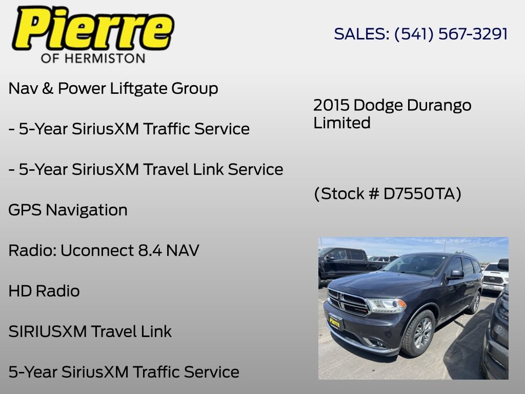 Used 2015 Dodge Durango Limited w/ Nav & Power Liftgate Group RWD image 6