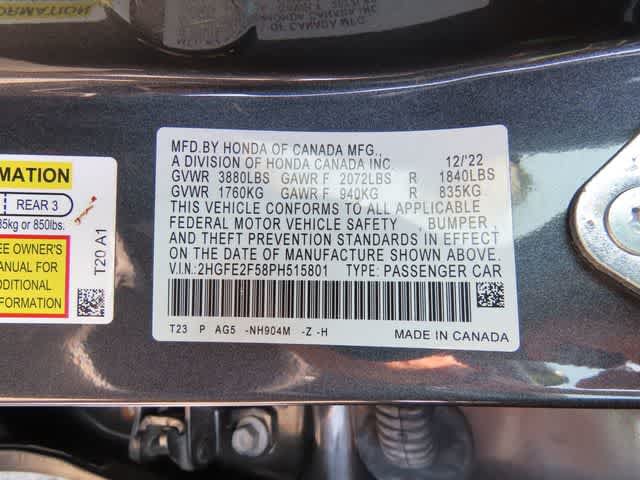 Certified 2023 Honda Civic Sport image 24