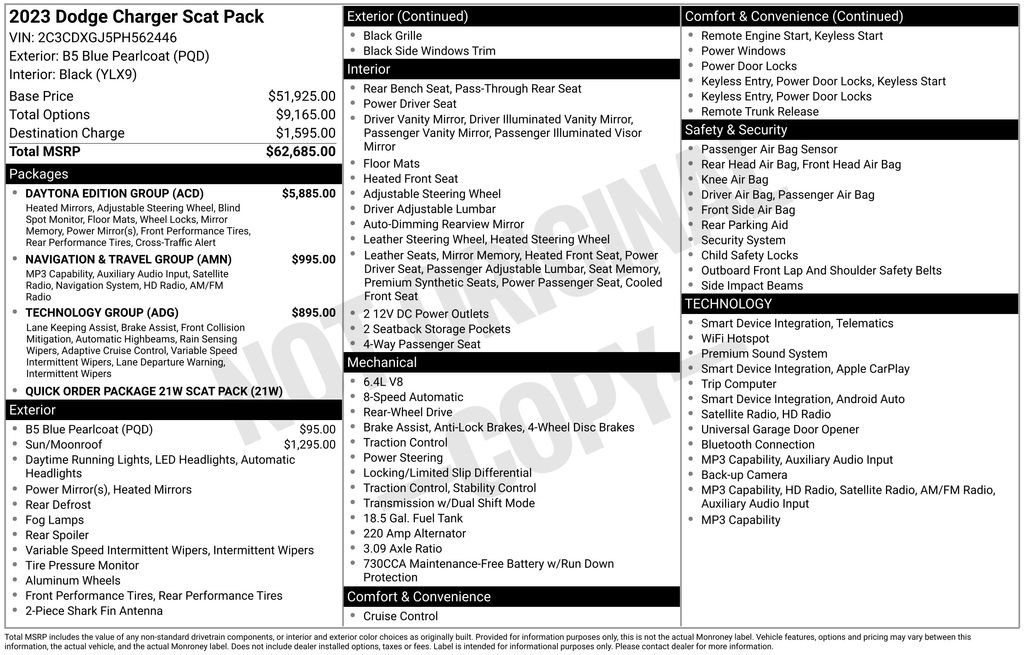 Used 2023 Dodge Charger Scat Pack w/ Daytona Edition Group RWD image 7