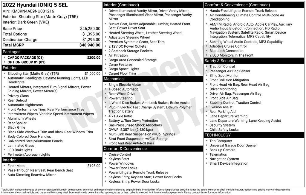 Used 2022 Hyundai Ioniq 5 SEL w/ Cargo Package image 15