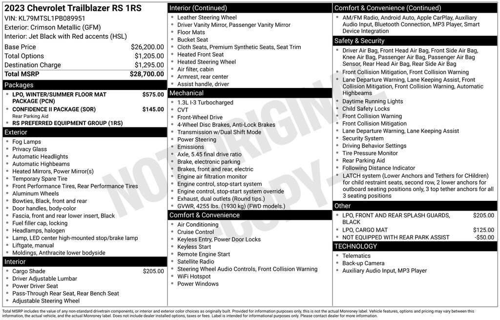 Used 2023 Chevrolet TrailBlazer RS image 10