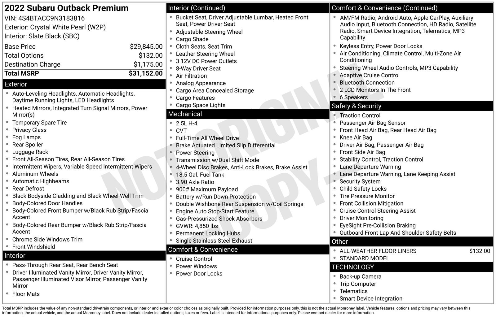 Certified 2022 Subaru Outback Premium image 26