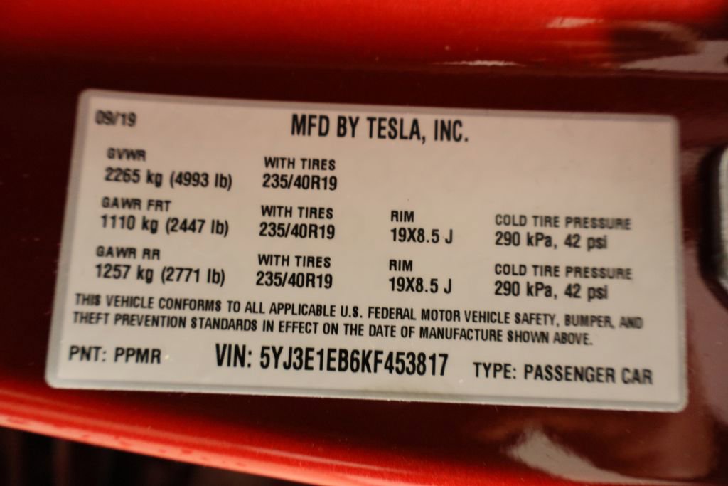 Used 2019 Tesla Model 3 Long Range image 35