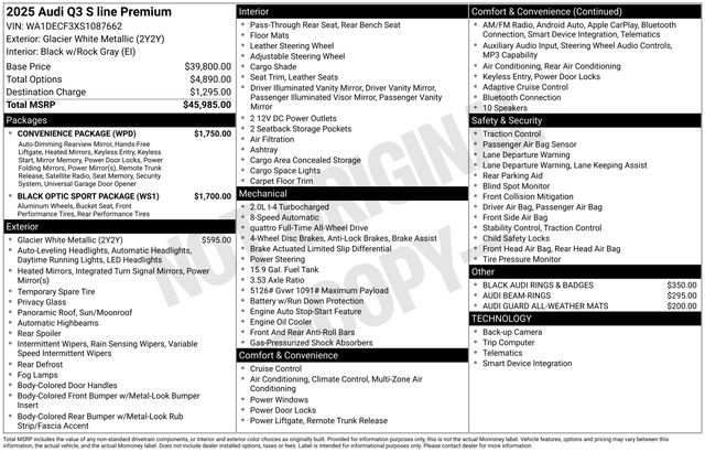 Certified 2025 Audi Q3 2.0T Premium w/ Convenience Package image 38