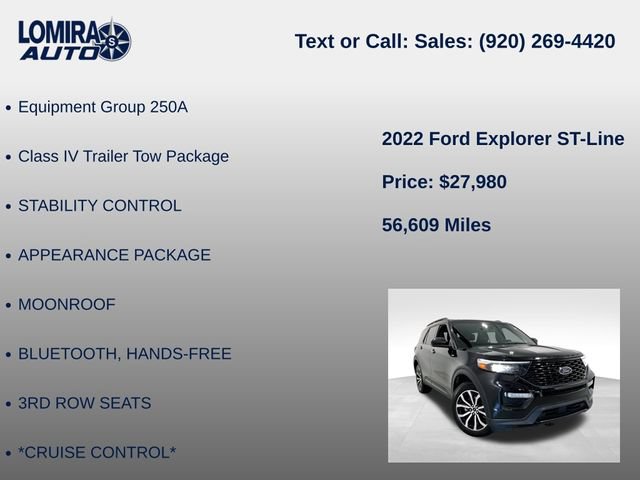 Used 2022 Ford Explorer ST-Line w/ Class IV Trailer Tow Package AWD/4WD image 8