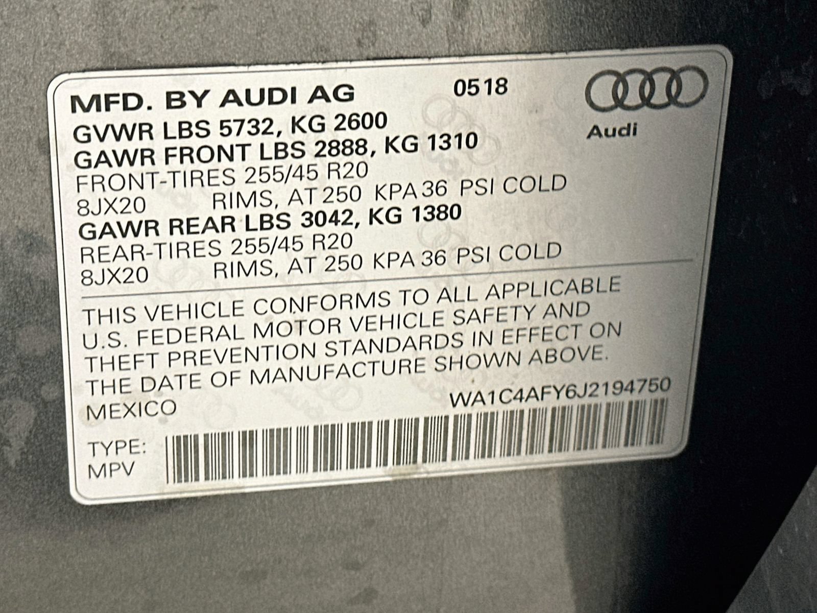 Used 2018 Audi SQ5 Prestige w/ Prestige Package AWD/4WD image 48