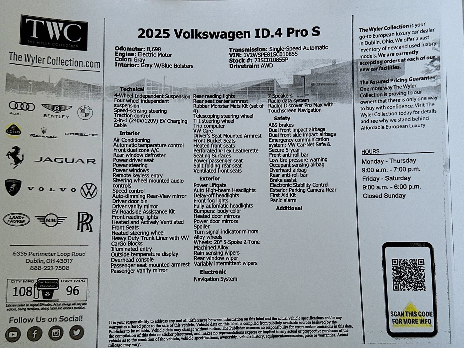 Used 2025 Volkswagen ID.4 Pro S AWD/4WD image 48