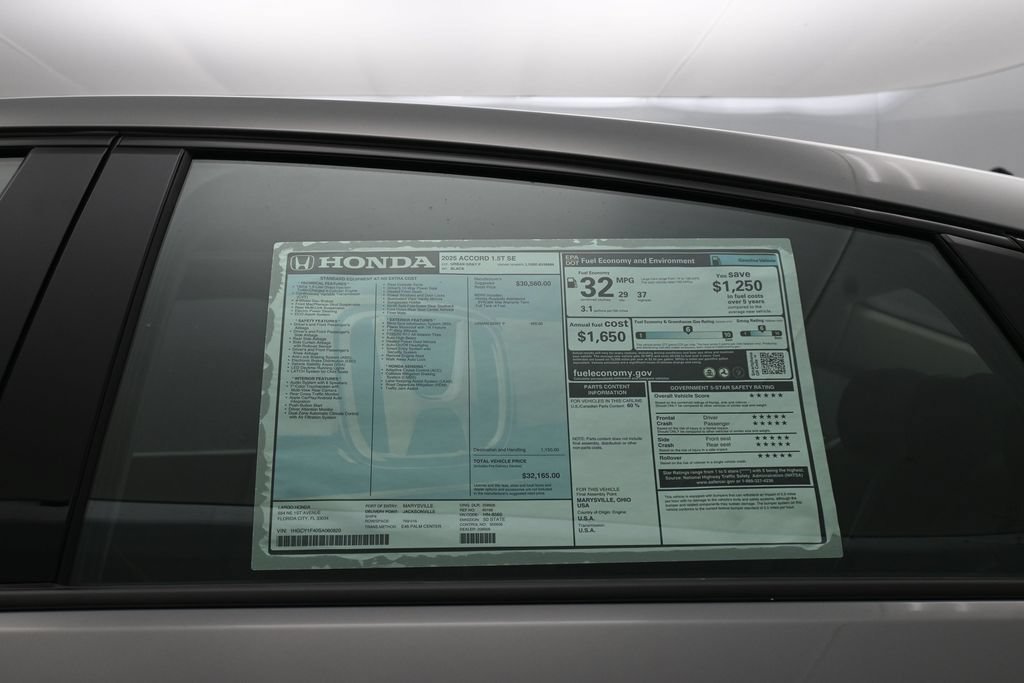 New 2025 Honda Accord SE image 50