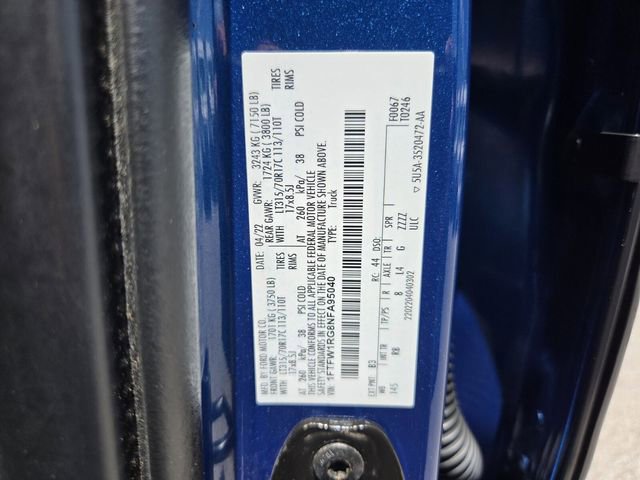 Certified 2022 Ford F150 Raptor w/ Equipment Group 801A High AWD/4WD image 21