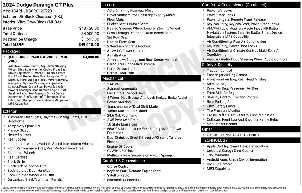 Certified 2024 Dodge Durango GT image 45