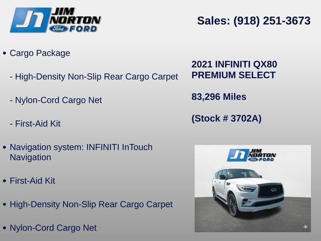 Used 2021 INFINITI QX80 Premium Select w/ Cargo Package RWD image 8