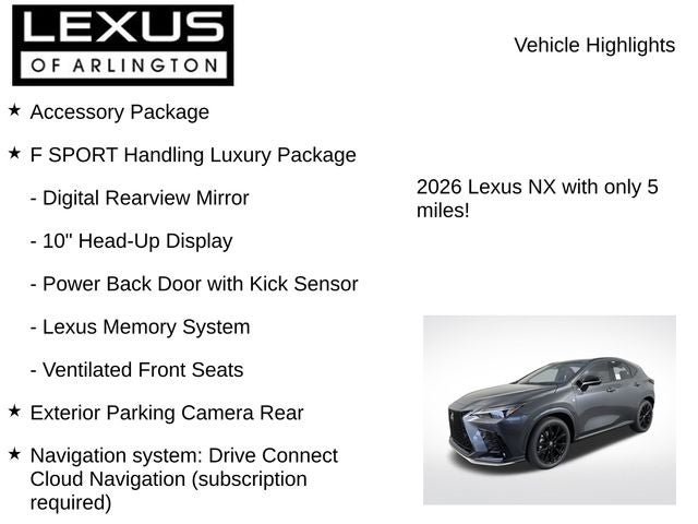 New 2026 Lexus NX 350 F Sport AWD/4WD image 8