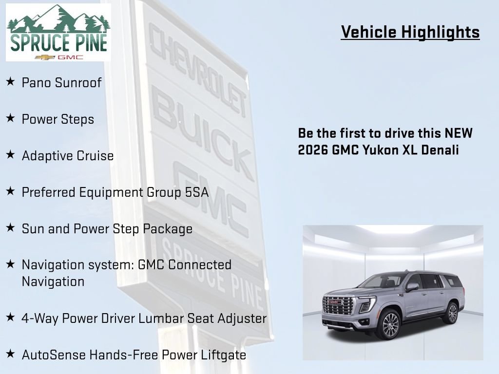 New 2026 GMC Yukon XL Denali w/ Sun & Power Step Package AWD/4WD image 5