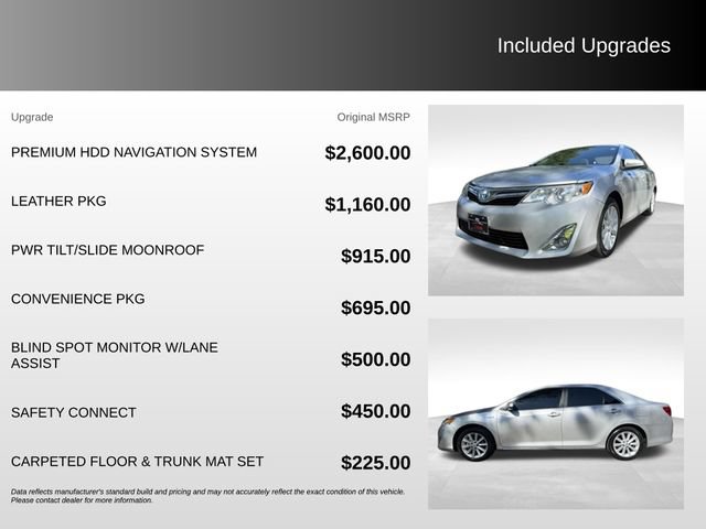 Used 2012 Toyota Camry XLE w/ Leather Pkg FWD image 9