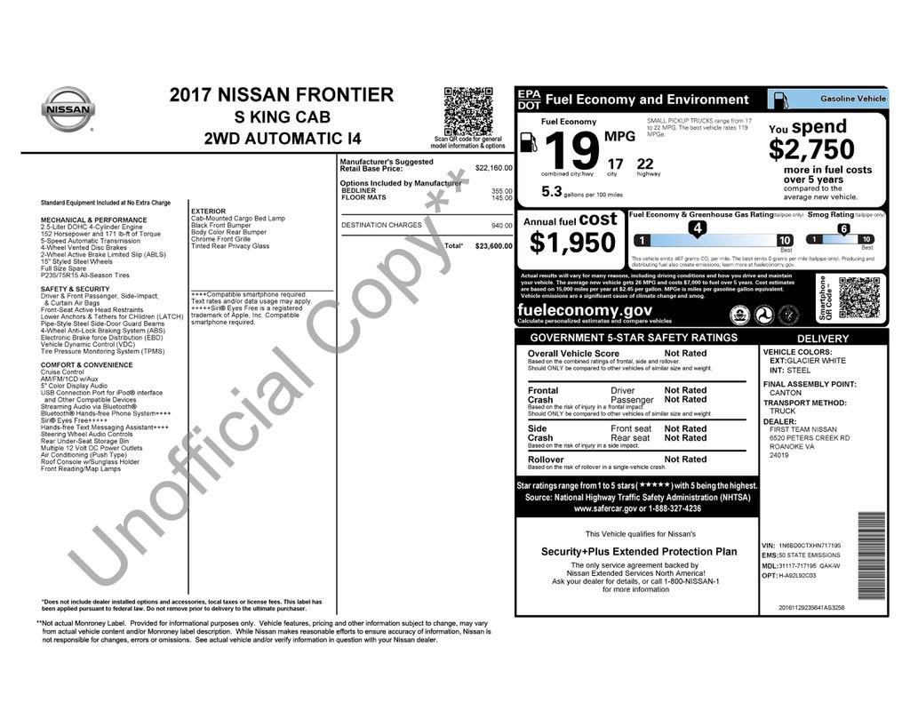 Used 2017 Nissan Frontier S image 6