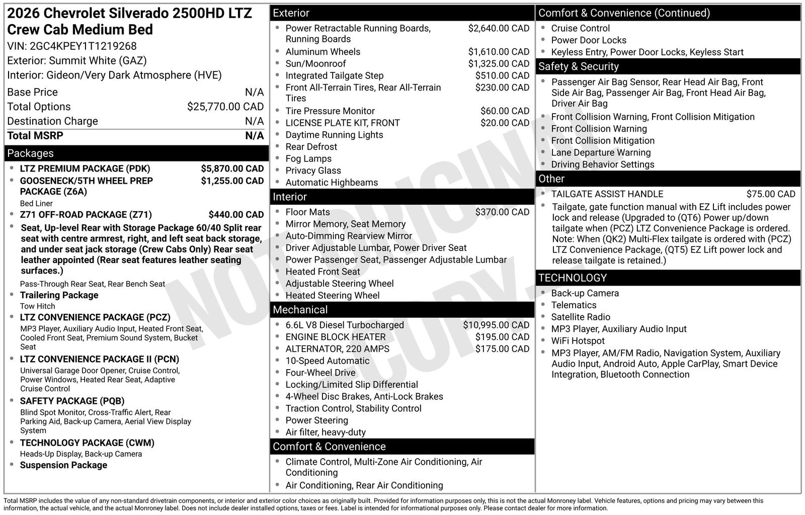 New 2026 Chevrolet Silverado 2500 LTZ w/ LTZ Premium Package AWD/4WD image 5