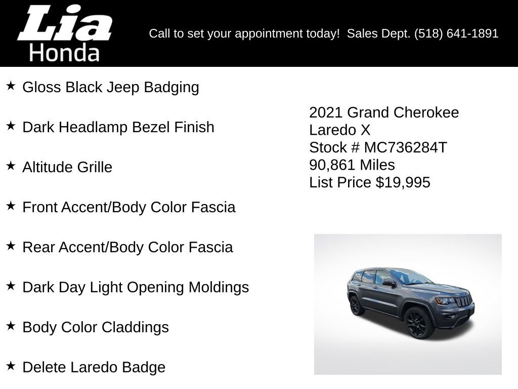 Used 2021 Jeep Grand Cherokee Laredo X AWD/4WD image 10