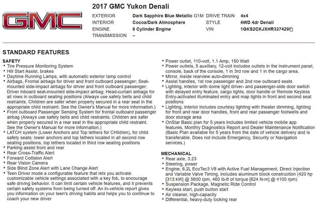 Used 2017 GMC Yukon Denali w/ Enhanced Security Package image 23