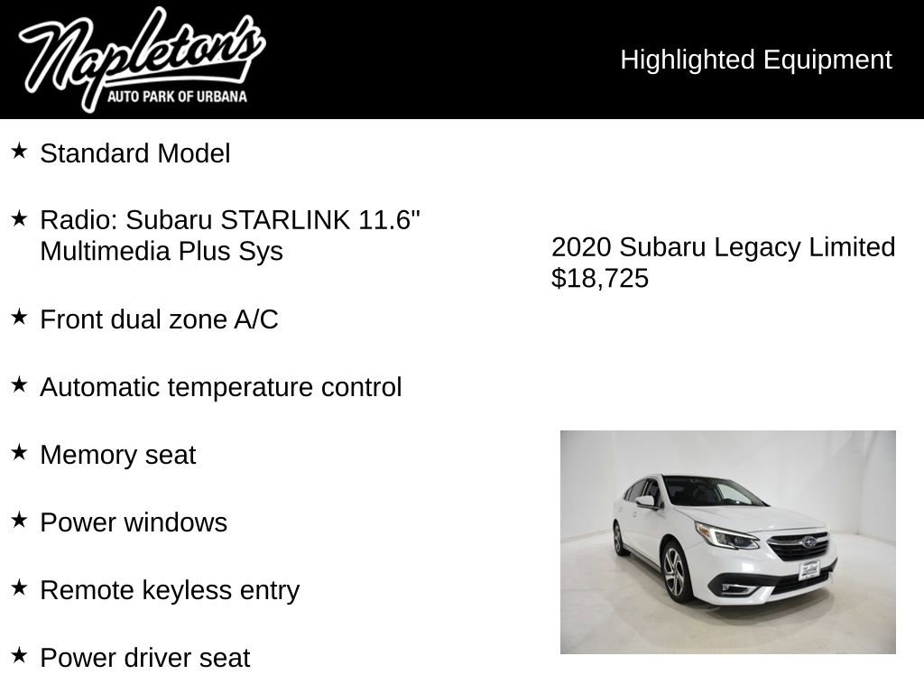 Used 2020 Subaru Legacy Limited AWD/4WD image 15