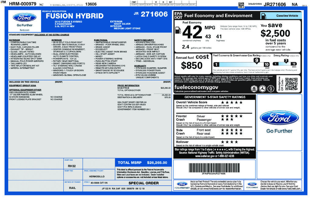 Certified 2018 Ford Fusion S FWD image 28