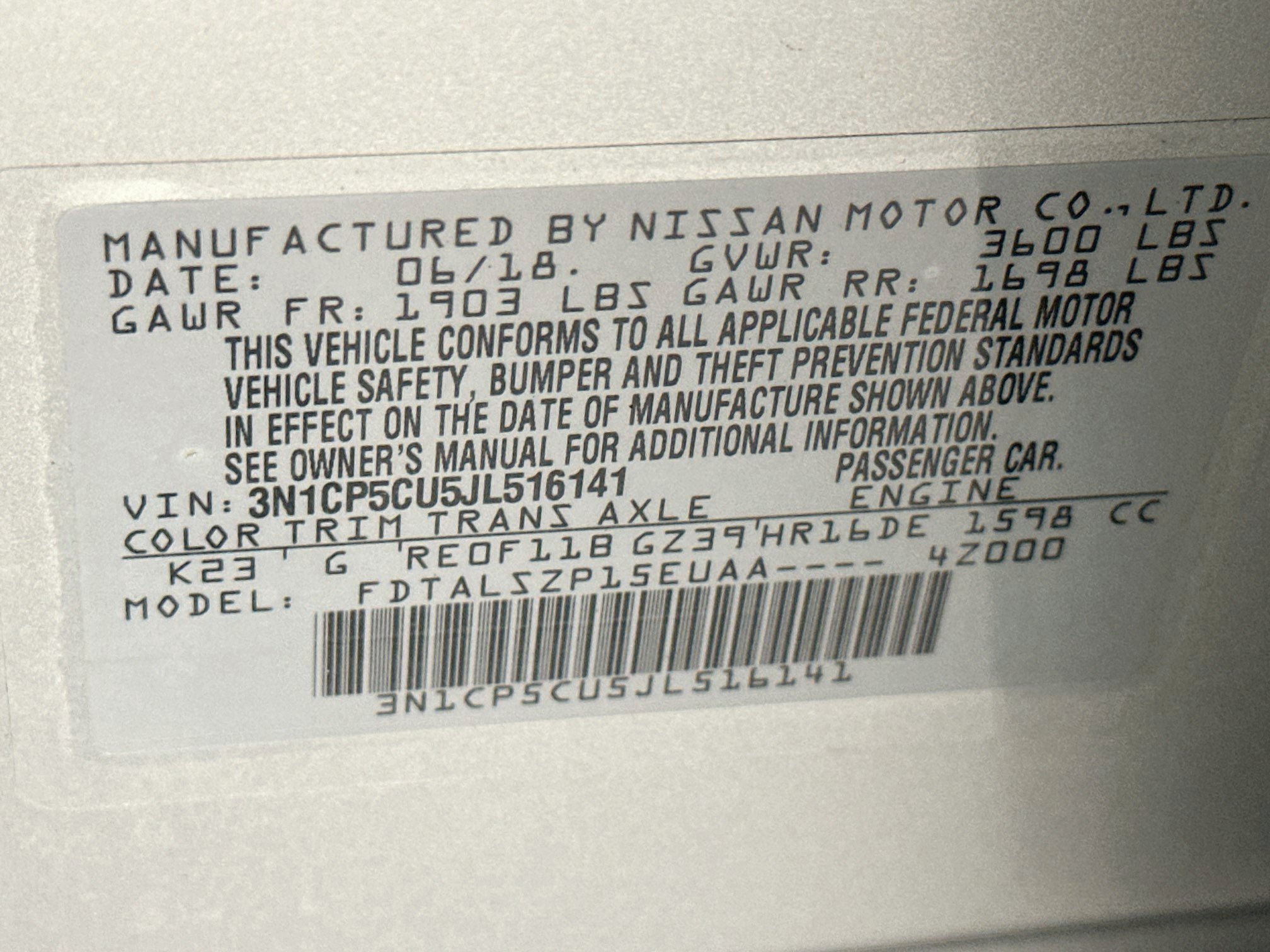 Used 2018 Nissan Kicks SV FWD image 12