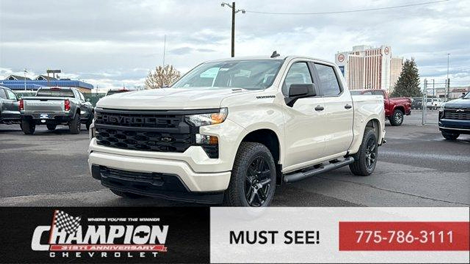 New 2026 Chevrolet Silverado 1500 Custom w/ Turbomax Blackout Package