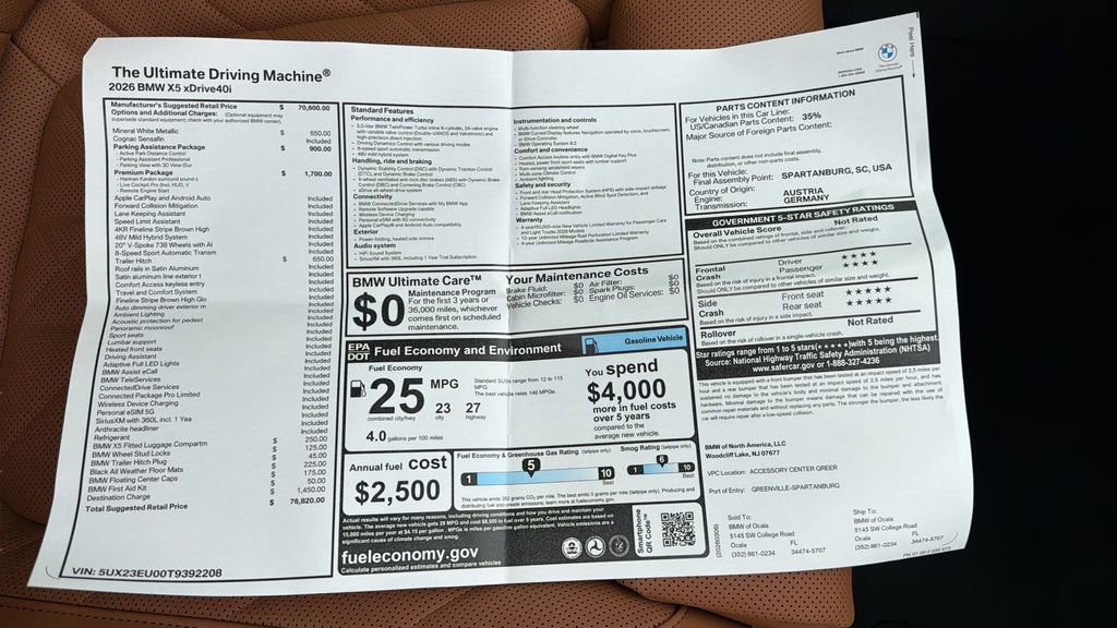 New 2026 BMW X5 xDrive40i AWD/4WD image 35
