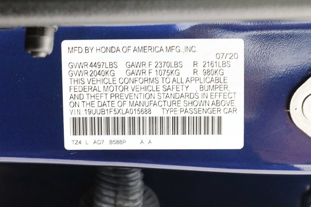 Certified 2020 Acura TLX w/ Technology Package FWD image 26