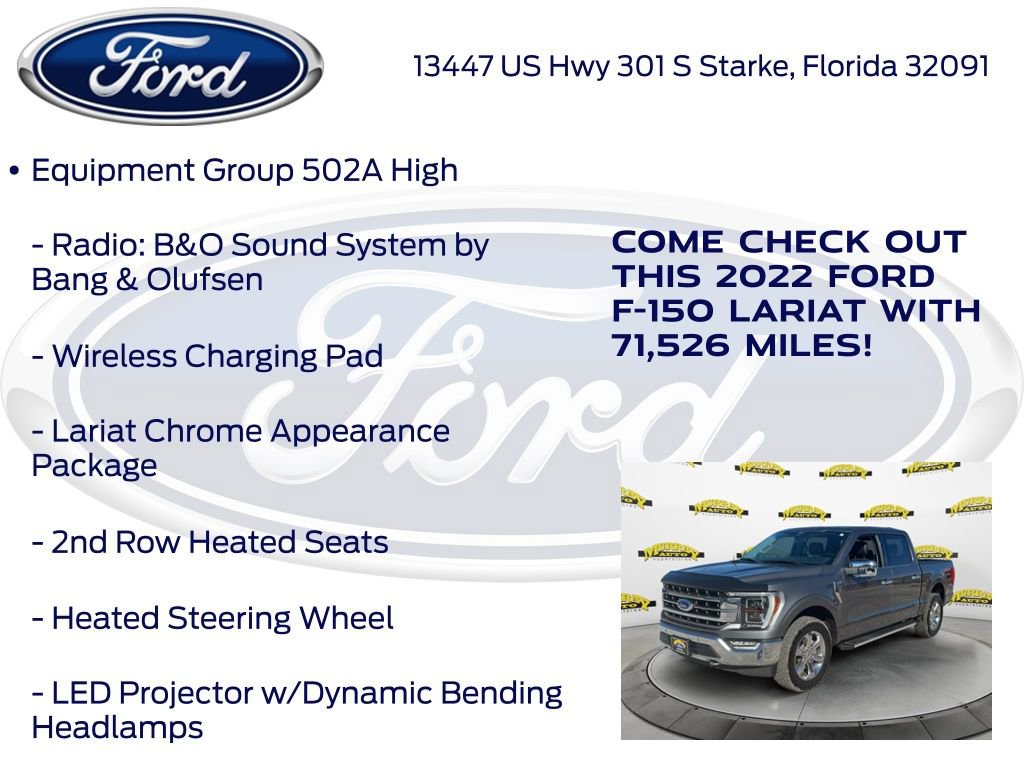 Certified 2022 Ford F150 Lariat w/ Equipment Group 502A High image 22